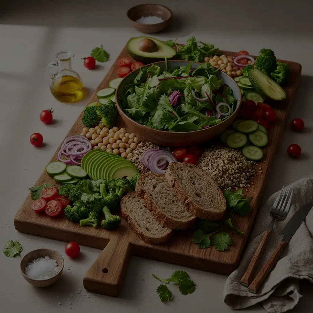Gesunde Ernährung mit frischen Zutaten